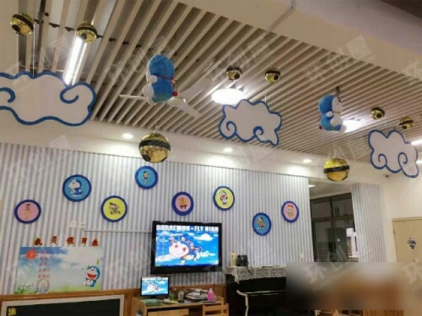 幼儿园整体环创多啦A梦为主题图片