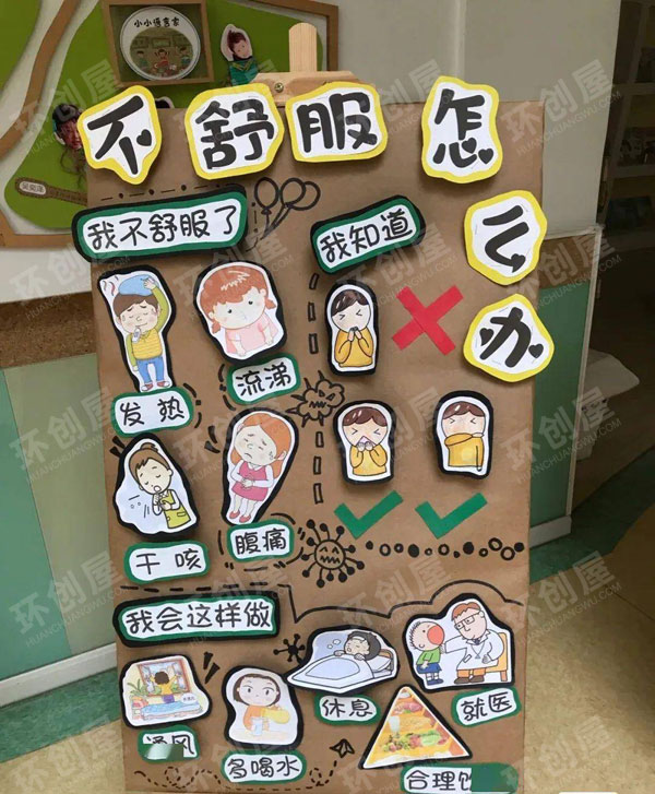 幼儿园走廊展板疫情系列晨检主题图片