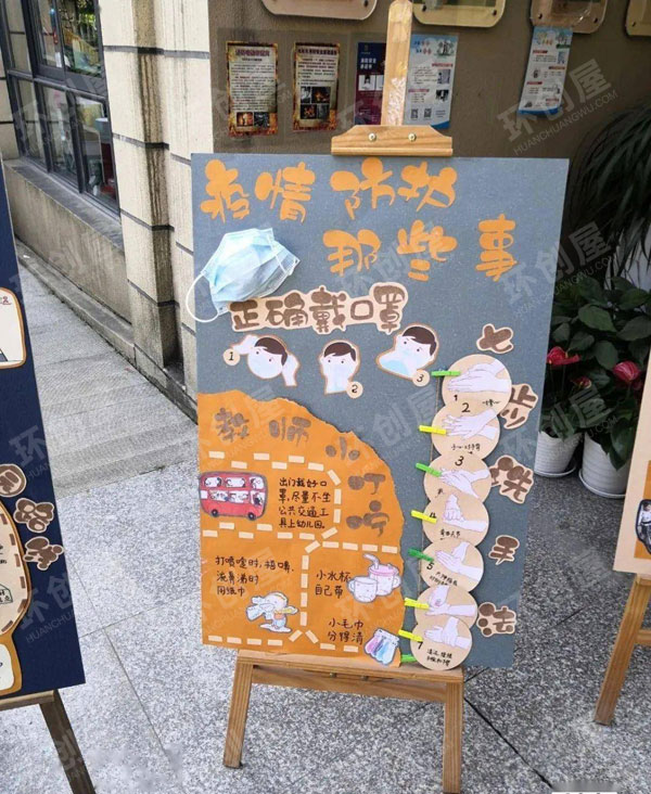 幼儿园走廊展板疫情系列主题图片