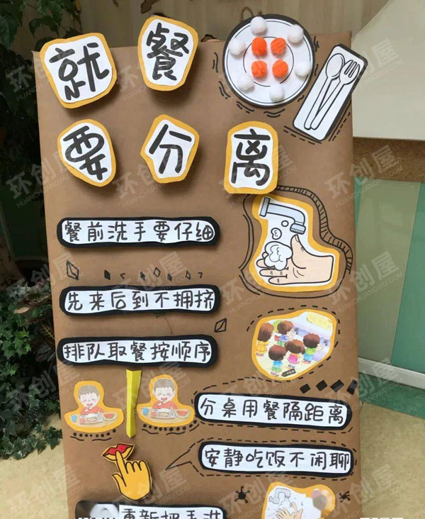 幼儿园走廊展板疫情系列晨检主题图片