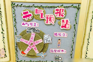 幼儿园生活环创气象预报站图片