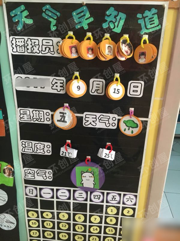 幼儿园生活环创天气早知道图片