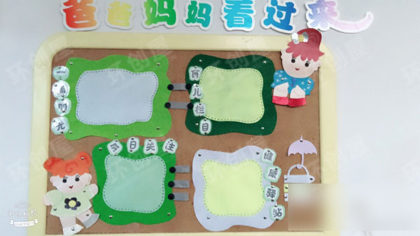 幼儿园绿色系列气象墙生活环创图片