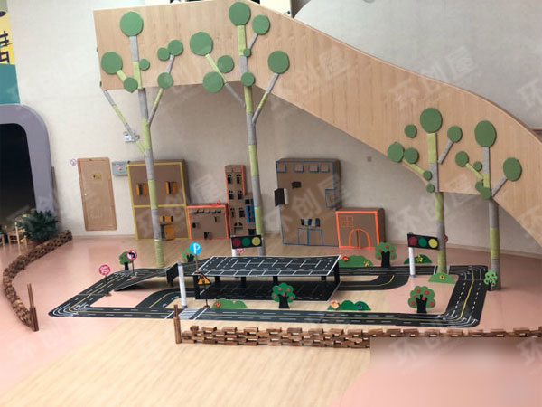 幼儿园建构区马路搭建图片