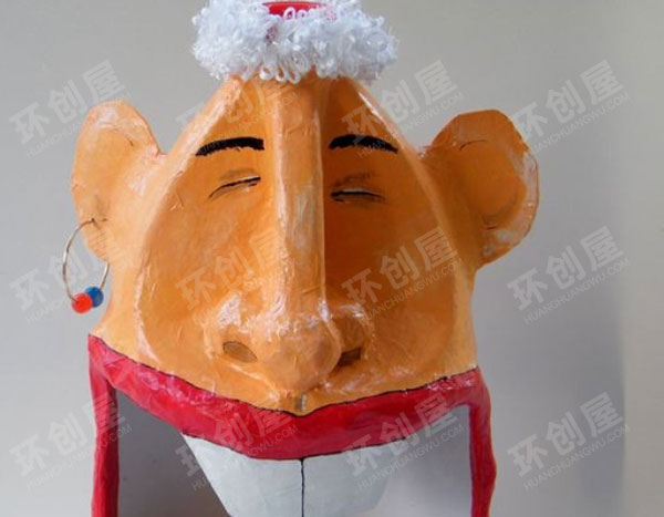 幼儿园美工区DIY手工塑料瓶面具图片