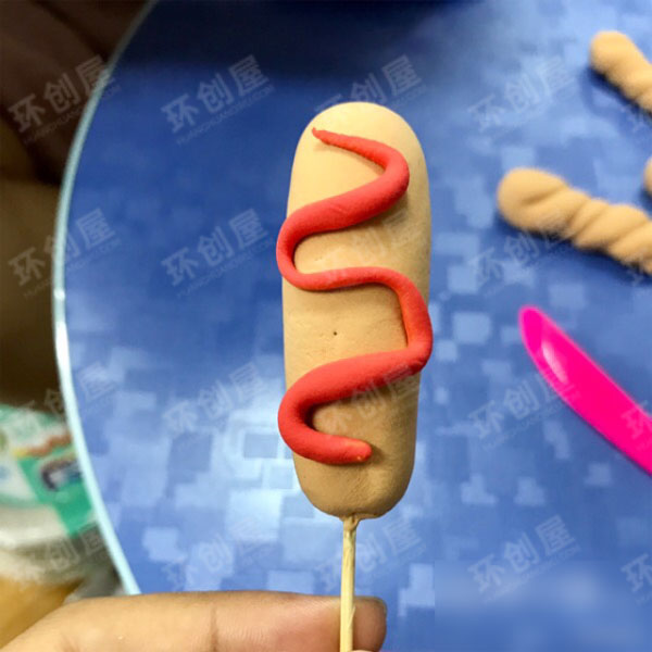 幼儿园角色区粘土食物图片