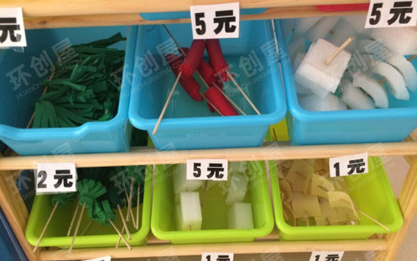 幼儿园角色区小吃一条街图片