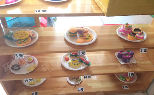幼儿园角色区小吃一条街图片