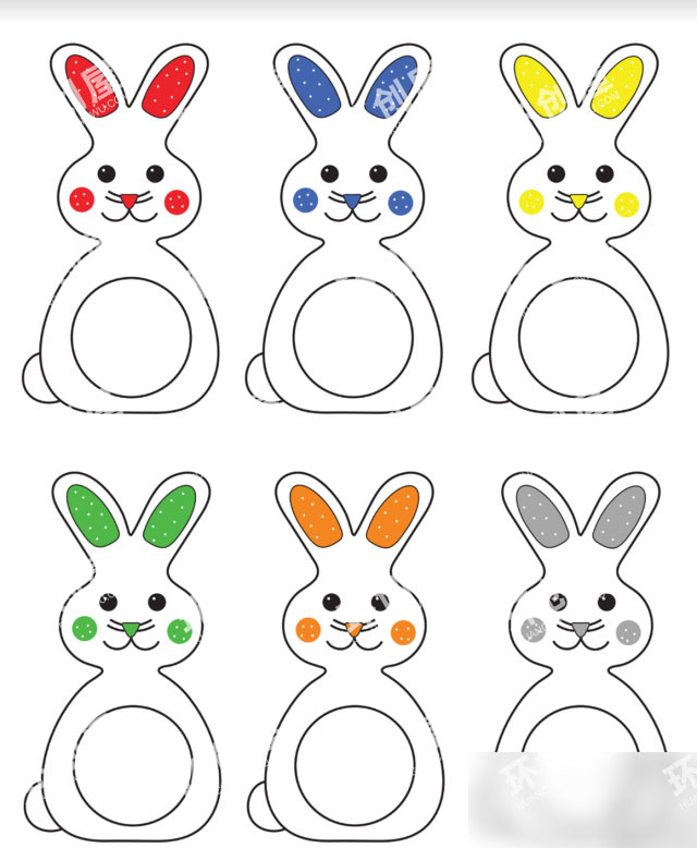 幼儿园益智区兔子主题认识颜色图片