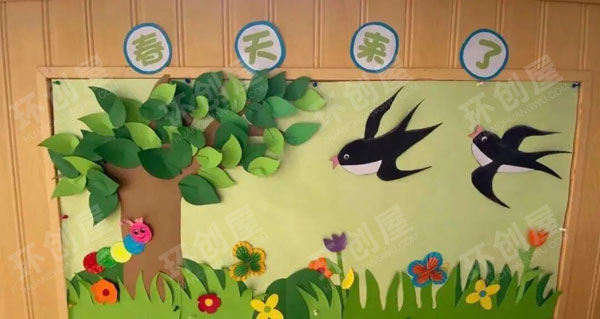 幼儿园家园联系栏春天来了图片