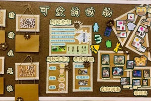 幼儿园可爱的动物主题墙图片