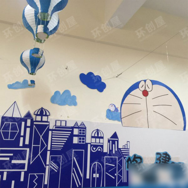 幼儿园哆啦A梦蓝胖子墙面布置图片