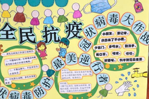 幼儿园家园联系栏疫情环创图片3张