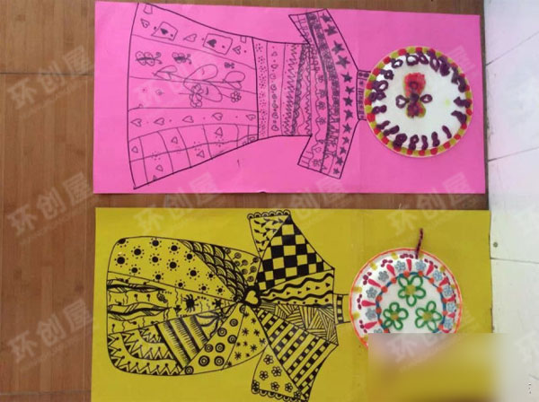 幼儿园美术作品展示图片