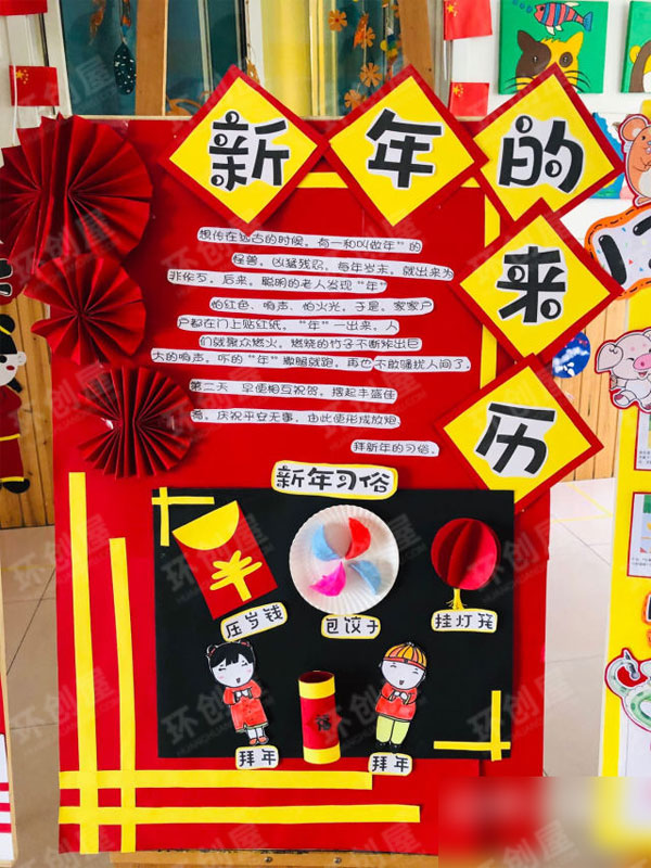 幼儿园新年大厅环创整体环创图片