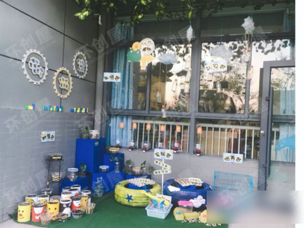 幼儿园自然角户外环创图片
