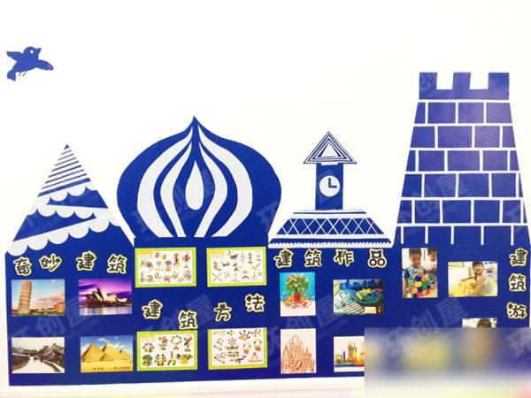 幼儿园建构室主题墙背景墙图片