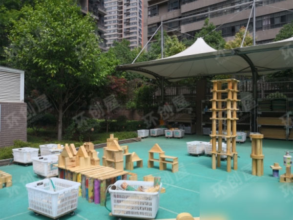 幼儿园建构区搭建图图片