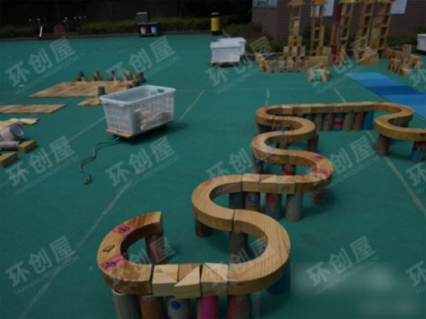 幼儿园建构区搭建图图片