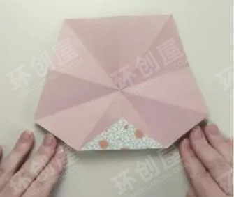 幼儿园美工区折纸手工五角星糖果碗图片