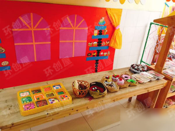 幼儿园角色区甜品店图片