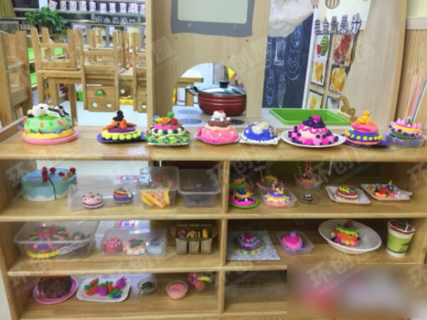 幼儿园角色游戏蛋糕店图片