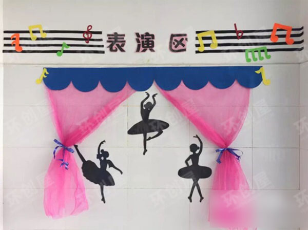 幼儿园表演区废物利用布置环境图片