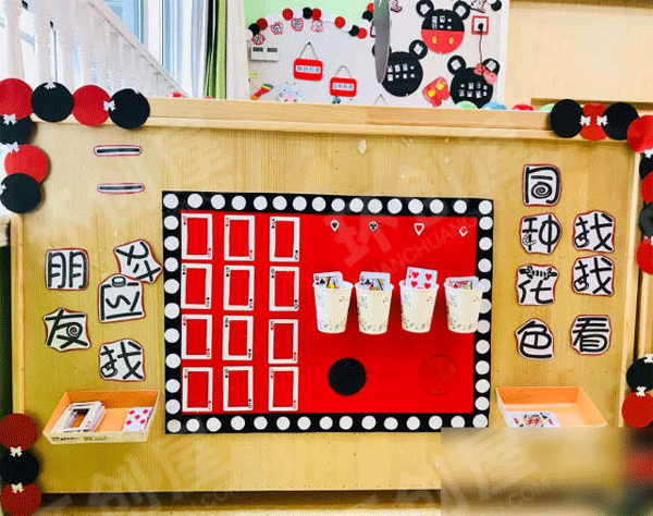 幼儿园米奇风环创主题墙图片