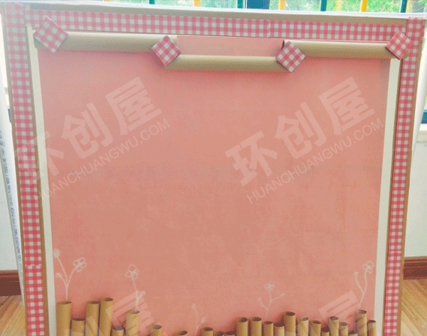 幼儿园墙面布置格子小清新风格图片