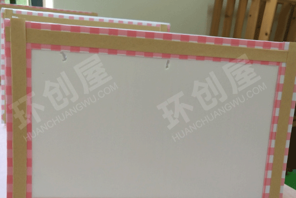 幼儿园墙面布置格子小清新风格图片