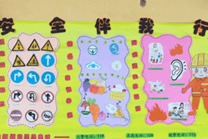 幼儿园墙面布置安全主题墙图片6张