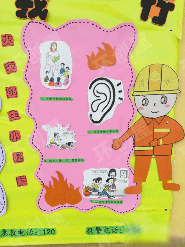 幼儿园墙面布置安全主题墙图片