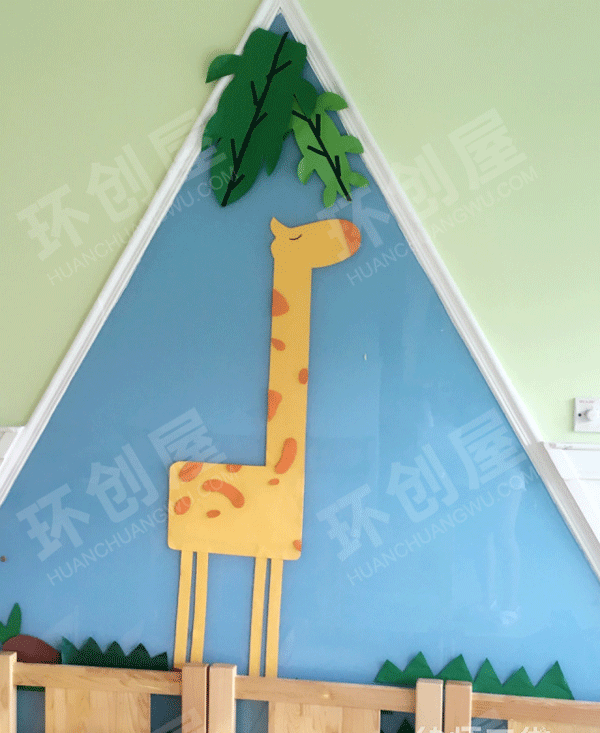 幼儿园墙面布置热带森林主题系列图片