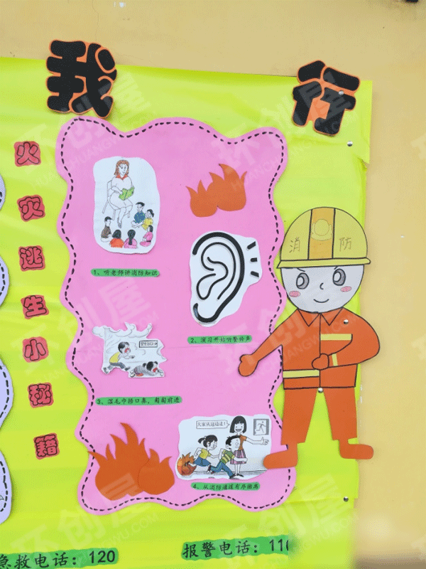 幼儿园墙面布置安全主题墙图片