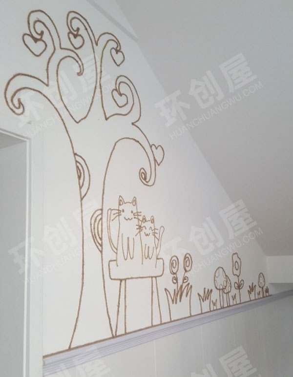 幼儿园走廊环创麻绳系列图片