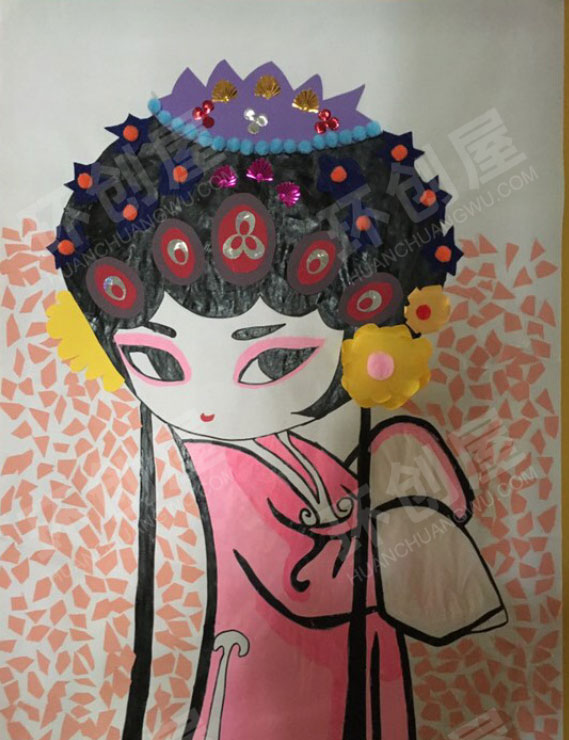 幼儿园走廊环创京剧主题图片