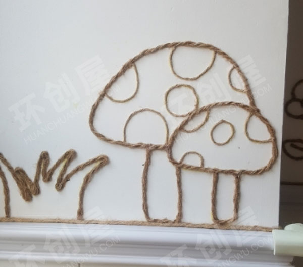幼儿园走廊环创麻绳系列图片