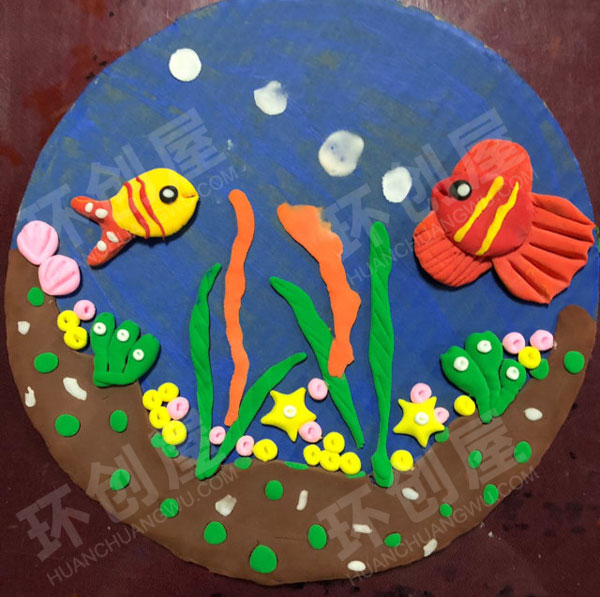 幼儿园轻粘土海洋作品图片