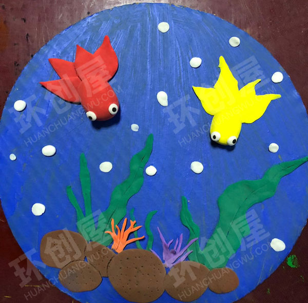 幼儿园轻粘土海洋作品图片