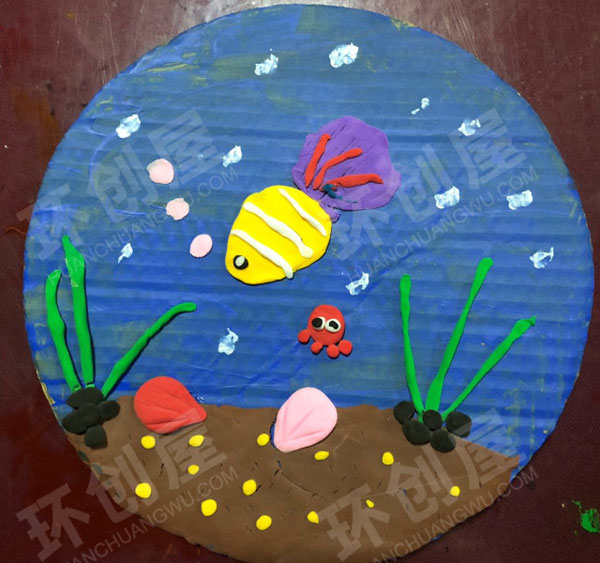 幼儿园轻粘土海洋作品图片