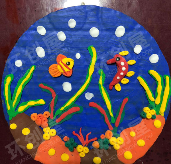 幼儿园轻粘土海洋作品图片