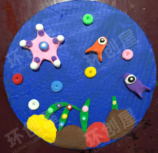 幼儿园轻粘土海洋作品图片