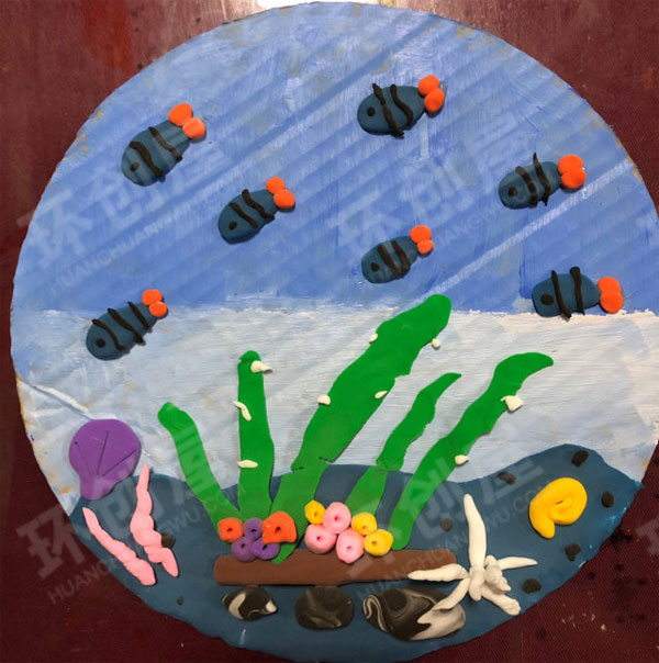 幼儿园轻粘土海洋作品图片