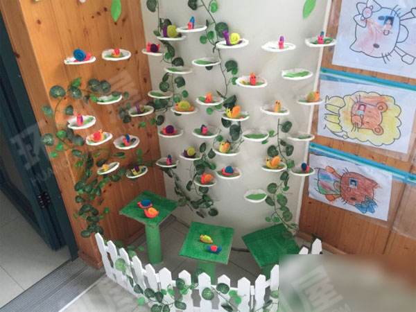 幼儿园作品展示环创小天地图片
