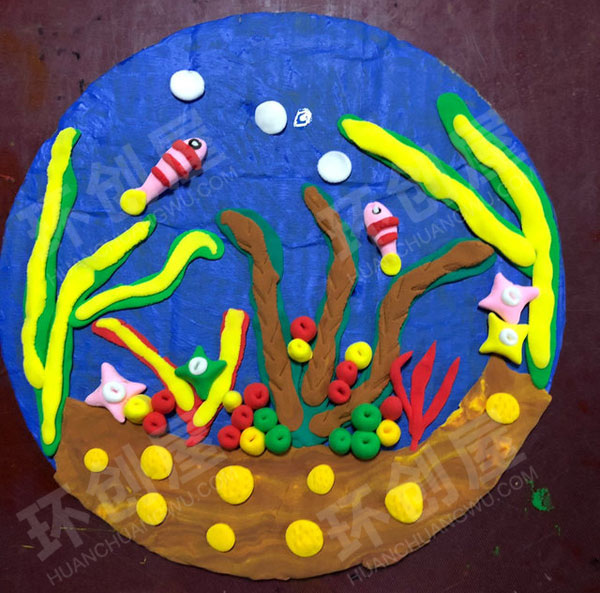 幼儿园轻粘土海洋作品图片