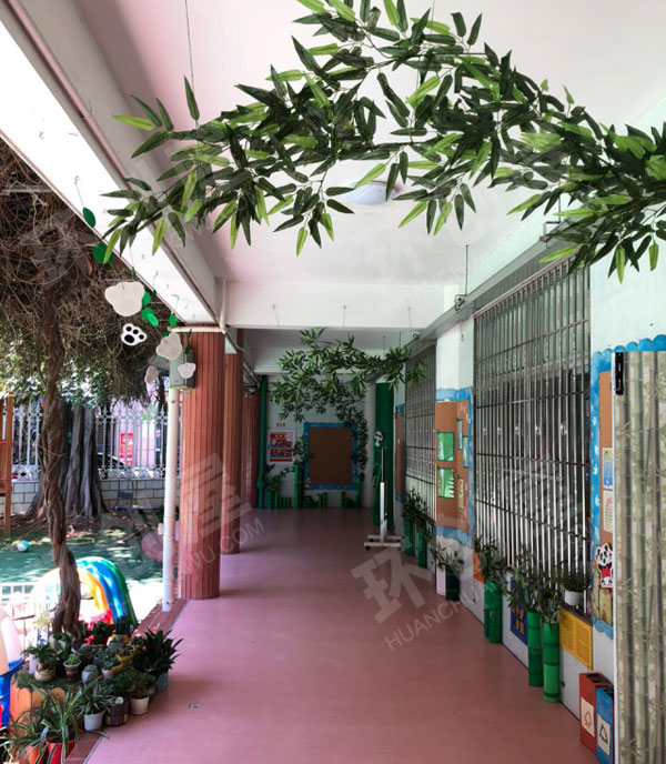 幼儿园熊猫系列户外环创图片