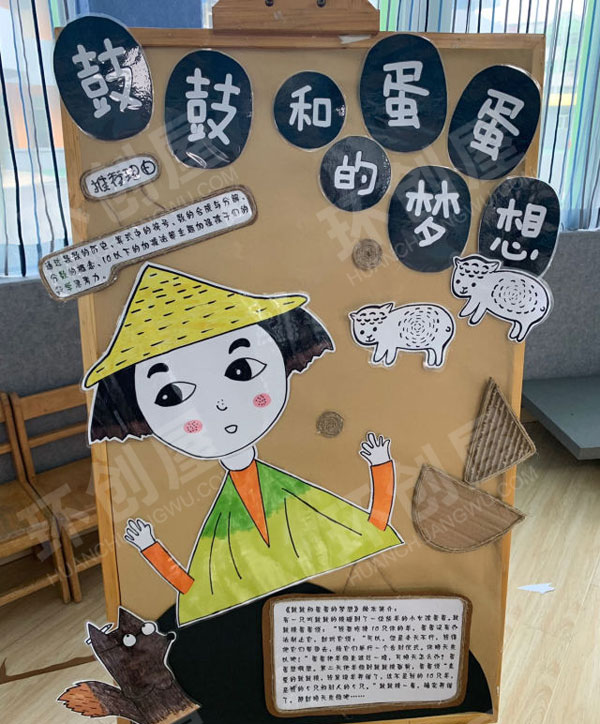 幼儿园阅读区绘本展板图片