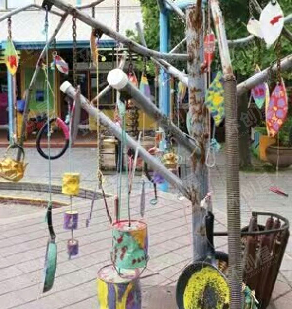 幼儿园废物利用自制乐器表演区图片