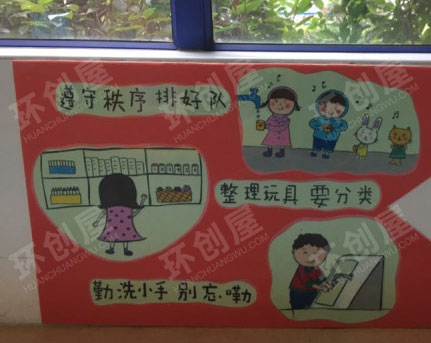 幼儿园文明礼仪伴我行走廊环创图片