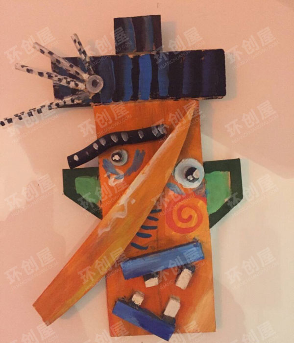 幼儿园废物利用雪糕棒作品展示图片